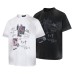 Washed tie dye half sleeved figure print top