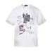 Washed tie dye half sleeved figure print top