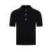 Flip collar simple basic solid color short sleeved T-shirt