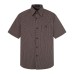 Full plaid printed short sleeved shirt