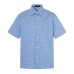 Street urban plaid short sleeved shirt