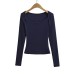 Slim fit long sleeved pullover T-shirt Slim fit long sleeved pullover T-shirt