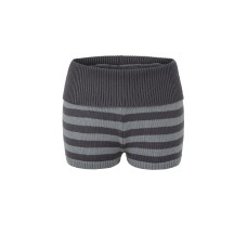 Striped contrasting knitted shorts