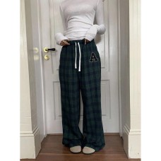 Plaid Casual Pants Men Spring Autumn New Loose Fashion Versatile Long Trousers