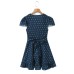 V-neck strap waist cinching dress