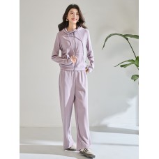 Casual Hoodie Set | Soft and Comfortable Hooded Sweatshirt / Wide Leg Straight Pants