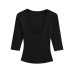 U-Neck slim fit short sleeved top