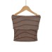 Elastic slim striped top