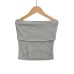 Elastic slim striped top