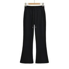 Drawstring elastic waistband pants