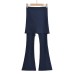 Waist tied slightly flared pants long pants