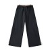 Side pocket splicing plaid straight tube loose fitting work pants