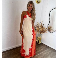 Strapless Sexy Maxi Printed Beach Dress for Women Strapless Sexy Maxi Printed Beach Dress for Women