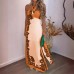 Strapless Sexy Maxi Printed Beach Dress for Women