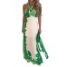 Strapless Sexy Maxi Printed Beach Dress for Women