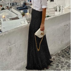 Spring and Autumn Sequin Long Skirt Women's Sequined Skirt