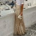 Spring and Autumn Sequin Long Skirt Women's Sequined Skirt