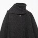 Scarf decoration single breasted woolen coat jacket