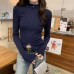 Stand-Up Collar Slim Fit Double Zipper Long Sleeve T-Shirt