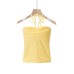 Tailored drawstring hanging neck with exposed navel tank top
