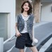 Backless Fashion Denim Vest for Women Spring Summer New Style Charming Hooded Sleeveless Jacket Color Other