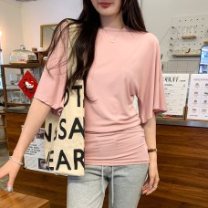 Irregular High-Waist Pleated Crop Top for Women
