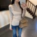 Elegant Tencel High Neck Slim Fit Long Sleeve Inner Top Elegant Tencel High Neck Slim Fit Long Sleeve Inner Top