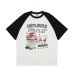 Campus Style Shoulder Sleeve Short Sleeve T-Shirt  Unisex Loose Fit Half Sleeve
