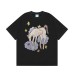 Cute Pony Print Short Sleeve T-Shirt Casual Basic Cotton Round Neck 