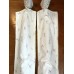 White Small Flower Print Denim Pants High Waist Loose Slim Straight Leg Floor-Length Pants Cotton