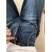 Street Style Washed Wide-Leg Denim Pants for WomenSlimming Straight Leg Floor-Length Trousers
