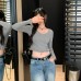 Design Sense Cute Ruffle Knit Top for Women Design Sense Cute Ruffle Knit Top for Women