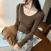 Design Sense Cute Ruffle Knit Top for Women Design Sense Cute Ruffle Knit Top for Women