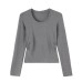 Chic Unique U-Neck Long Sleeve Basic Tee for Women