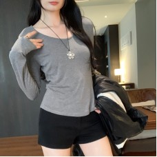 Soft Touch Lyocell Tencel Wool U-Neck Inner Layer Top Tee