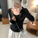 Soft Touch Lyocell Tencel Wool U-Neck Inner Layer Top Tee