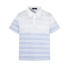 Gradient striped polo shirt