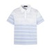Gradient striped polo shirt