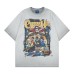 Cartoon Skull Anime Printed Short Sleeve