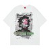 Fuzzy printed distressed short sleeves Fuzzy printed distressed short sleeves