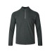 Solid color half zipper long sleeved T-shirt