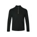 Solid color half zipper long sleeved T-shirt