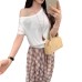 Sexy One-Shoulder Off-Shoulder Fitted White Short Sleeve T-Shirt