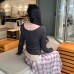 Strapless Tank Top with Mock Two-Piece Design