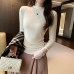 Seductive Mesh Spliced Round Neck Long Sleeve T-Shirt