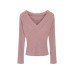 Sensual Unique Padded V-Neck Long Sleeve T-Shirt