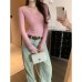 Sensual Unique Padded V-Neck Long Sleeve T-Shirt
