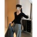 Sensual Unique Padded V-Neck Long Sleeve T-Shirt