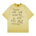Graffiti letter printing for vintage cotton short sleeves