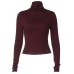 women's autumn new fashion elegant solid color mock neck slimming inner layer basic top